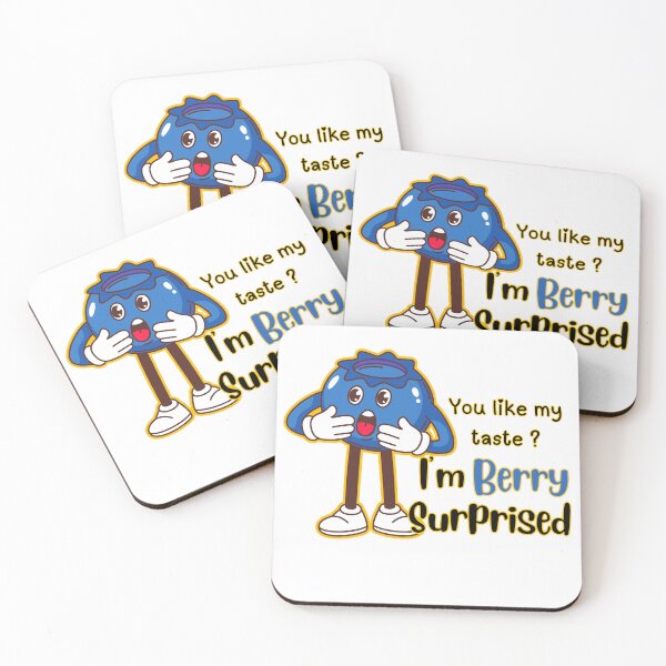 Item preview, I'm Berry Surprised Blueberry Taste Pun Art designed and sold by The-Melon-Cart.