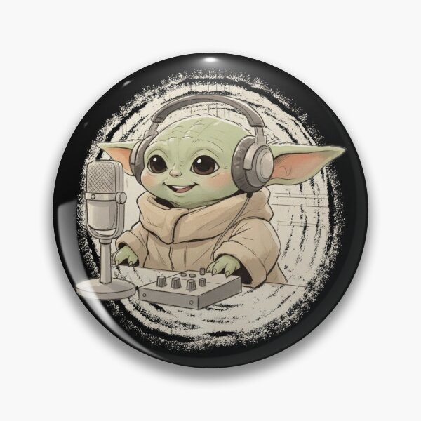 Item preview, BABY YODA RADIO HOST designed and sold by LIS AND MELIVERSO.