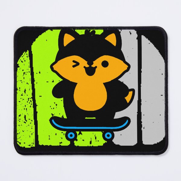 Item preview, Kawaii Fox Skate T-Shirt on Colored Background | Cute Animal Design designed and sold by AstronautMerch.