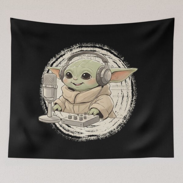 Item preview, BABY YODA RADIO HOST designed and sold by LIS AND MELIVERSO.