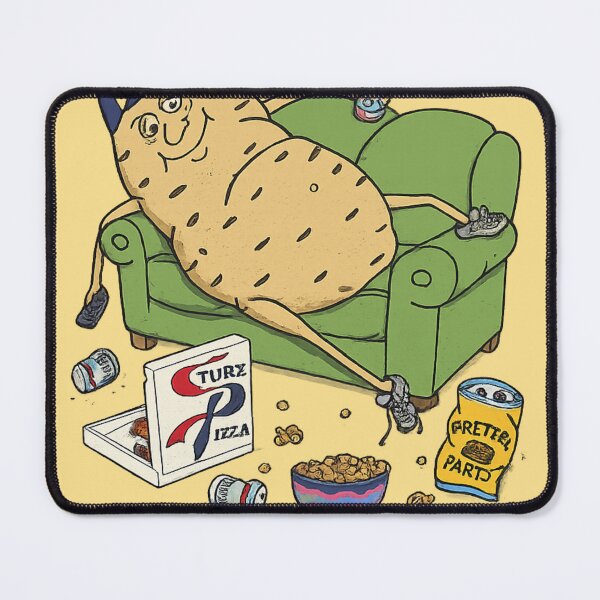 Item preview, Athletically Reclined | Funny Lazy Sports Fan Illustration designed and sold by purrtees.