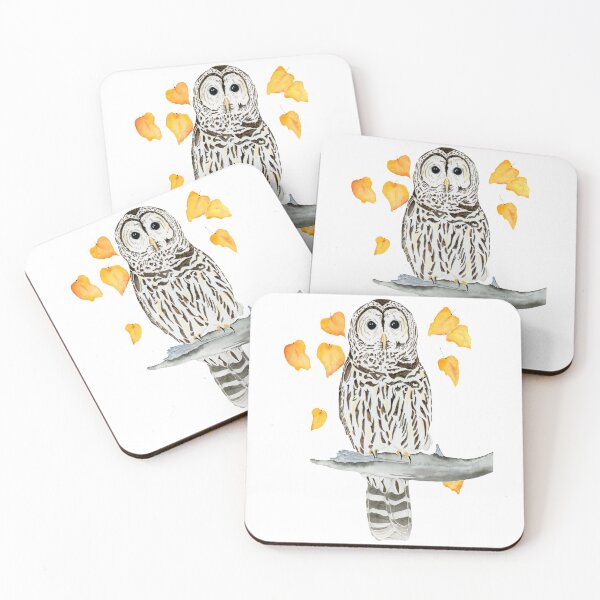 Item preview, Barred Owl on Branch Watercolor designed and sold by Sonoran Glimmer.