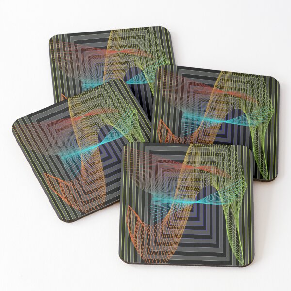 Item preview, Futuristic abstract wireframe transition of shapes and colors designed and sold by busurman.
