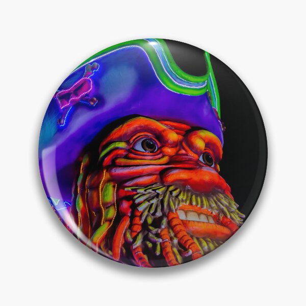 Item preview, Vibrant Neon Pirate Float at Night Carnival Parade Featuring a Giant Colorful Bearded Mariner designed and sold by Nmallia.