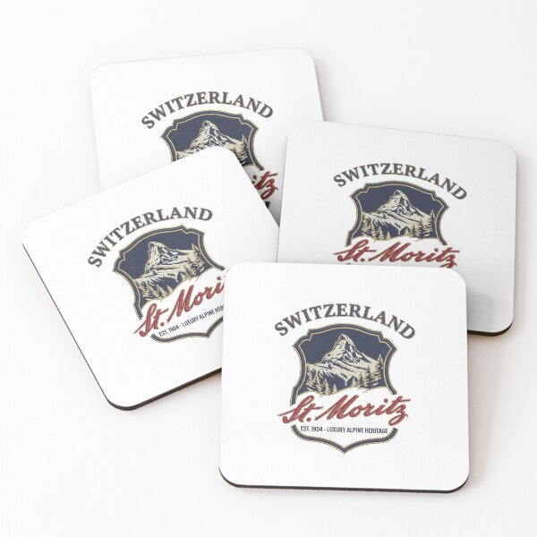 Item preview, St Moritz Switzerland – Luxury Alpine Heritage Crest designed and sold by Maisonsucces.