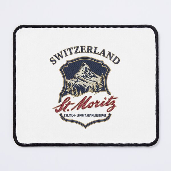 Item preview, St Moritz Switzerland – Luxury Alpine Heritage Crest designed and sold by Maisonsucces.