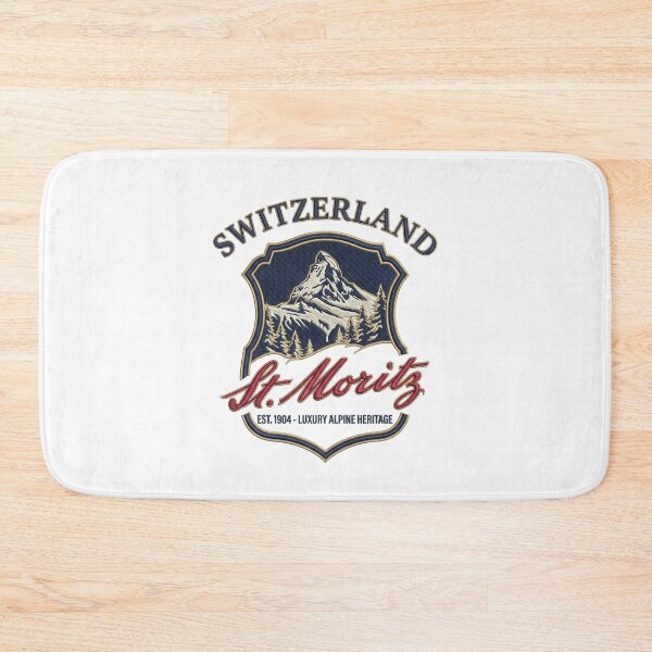 Item preview, St Moritz Switzerland – Luxury Alpine Heritage Crest designed and sold by Maisonsucces.