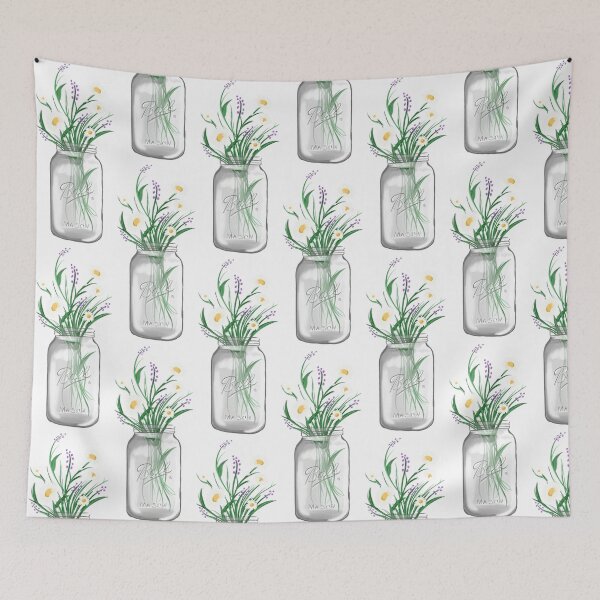 Item preview, Jar o flowers designed and sold by fangirldoodlez.
