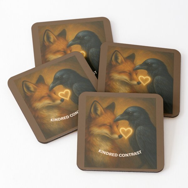 Item preview, Kindred Contrast – Fox & Raven Soul Bond designed and sold by GeoWild Designs.