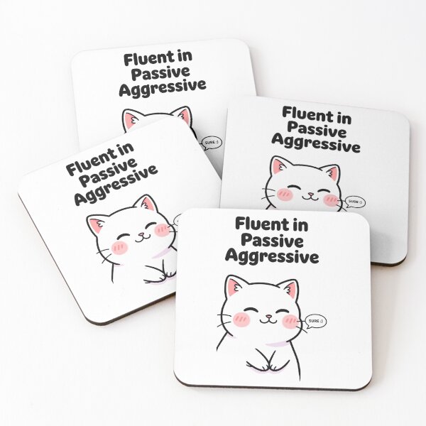 Item preview, Fluent in Passive Agressive - Cute Cat designed and sold by artaipix.
