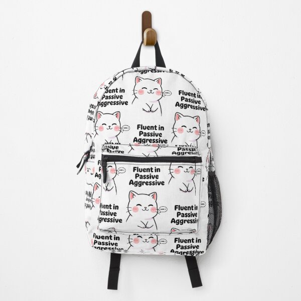 Item preview, Fluent in Passive Agressive - Cute Cat designed and sold by artaipix.
