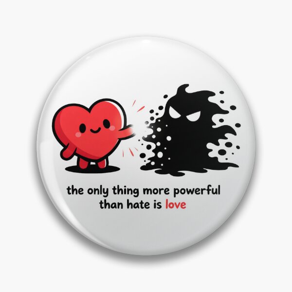 Item preview, Love Beats Hate Cute Heart Sticker Design designed and sold by MonkiFlipp.