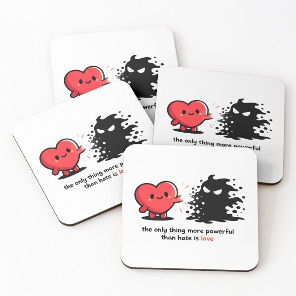 Item preview, Love Beats Hate Cute Heart Sticker Design designed and sold by MonkiFlipp.