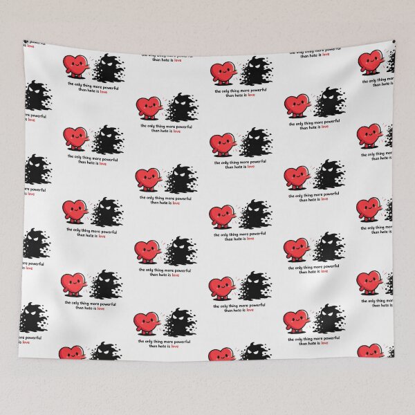Item preview, Love Beats Hate Cute Heart Sticker Design designed and sold by MonkiFlipp.