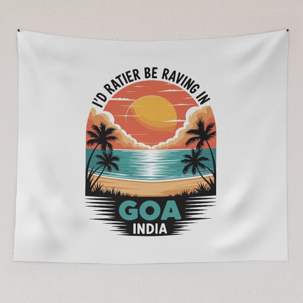 Item preview, Goa India Poster – RAVING IN GOA designed and sold by paulo silveira.