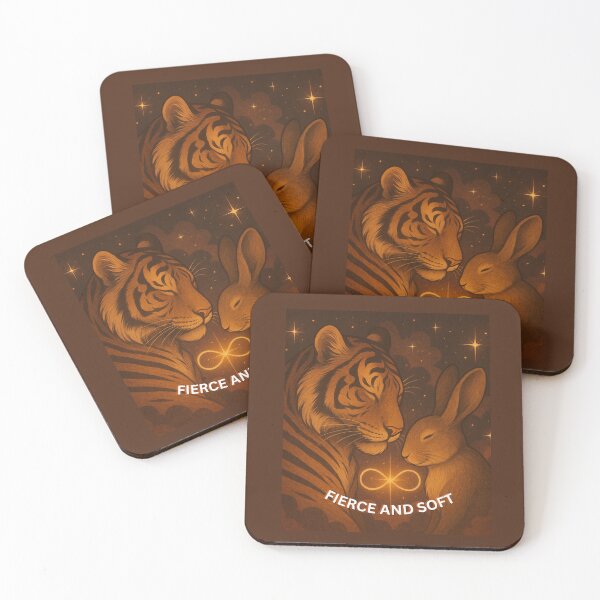 Item preview, Fierce and Soft – Soul Bond of Tiger & Rabbit designed and sold by GeoWild Designs.