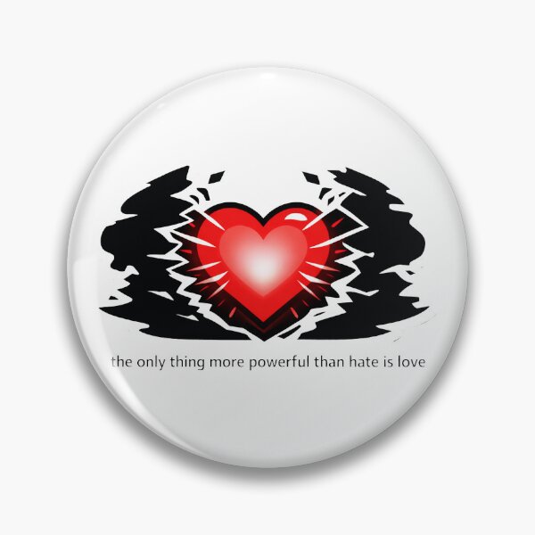 Item preview, Love Stronger Than Hate Heart Power Design designed and sold by MonkiFlipp.