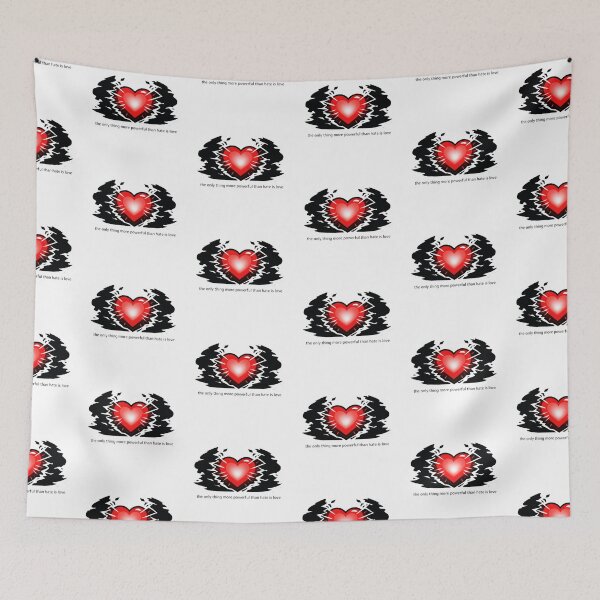 Item preview, Love Stronger Than Hate Heart Power Design designed and sold by MonkiFlipp.
