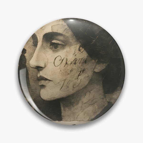 Item preview, Charlotte Brontë Abstract Collage Portrait – Gothic Literature Art with Moorland Heather Textures designed and sold by Cosmopolis.