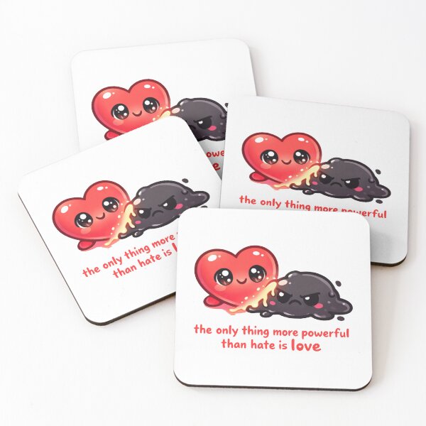 Item preview, Cute Love Melts Hate Kawaii Heart Design designed and sold by MonkiFlipp.