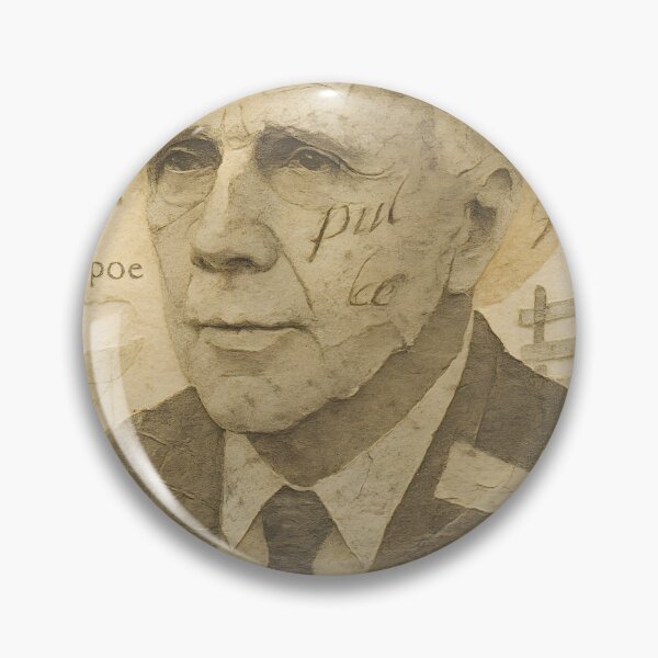 Item preview, Robert Frost Abstract Collage Portrait – Birch Bark, Stone Texture, New England Woods Aesthetic designed and sold by Cosmopolis.