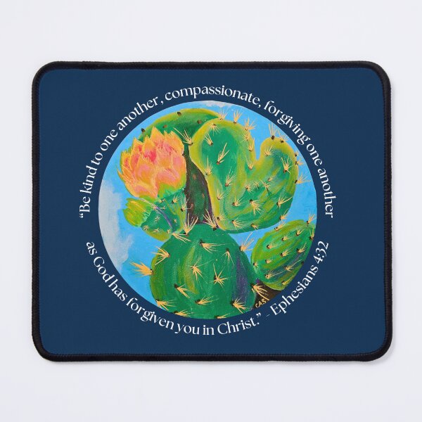 Item preview, Bible Verse Ephesians 4:32 Heat Cactus White Print designed and sold by boldtvillemayor.