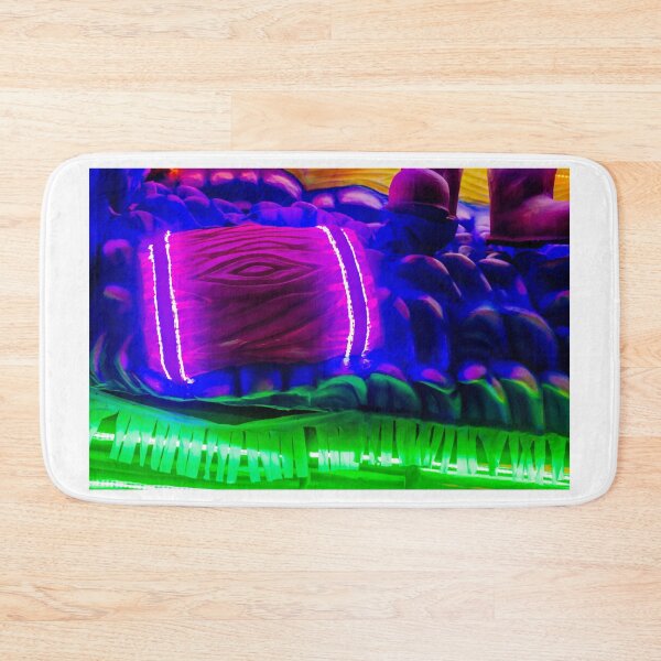 Item preview, Neon Carnival Float Barrel With Vibrant Purple and Green Lights on Colorful Abstract Sculpture designed and sold by Nmallia.