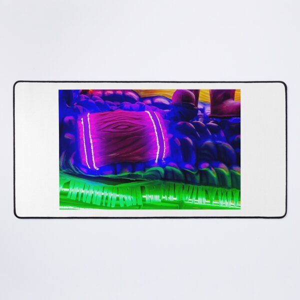 Item preview, Neon Carnival Float Barrel With Vibrant Purple and Green Lights on Colorful Abstract Sculpture designed and sold by Nmallia.