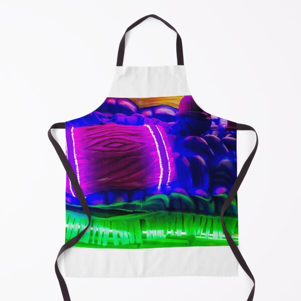 Item preview, Neon Carnival Float Barrel With Vibrant Purple and Green Lights on Colorful Abstract Sculpture designed and sold by Nmallia.