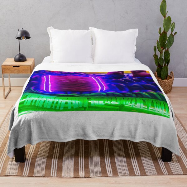 Item preview, Neon Carnival Float Barrel With Vibrant Purple and Green Lights on Colorful Abstract Sculpture designed and sold by Nmallia.