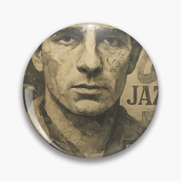 Item preview, Jack Kerouac Abstract Collage Portrait – Beat Generation Road Maps, Jazz, City Lights designed and sold by Cosmopolis.