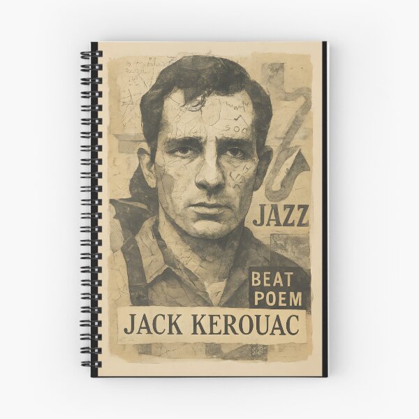 Item preview, Jack Kerouac Abstract Collage Portrait – Beat Generation Road Maps, Jazz, City Lights designed and sold by Cosmopolis.