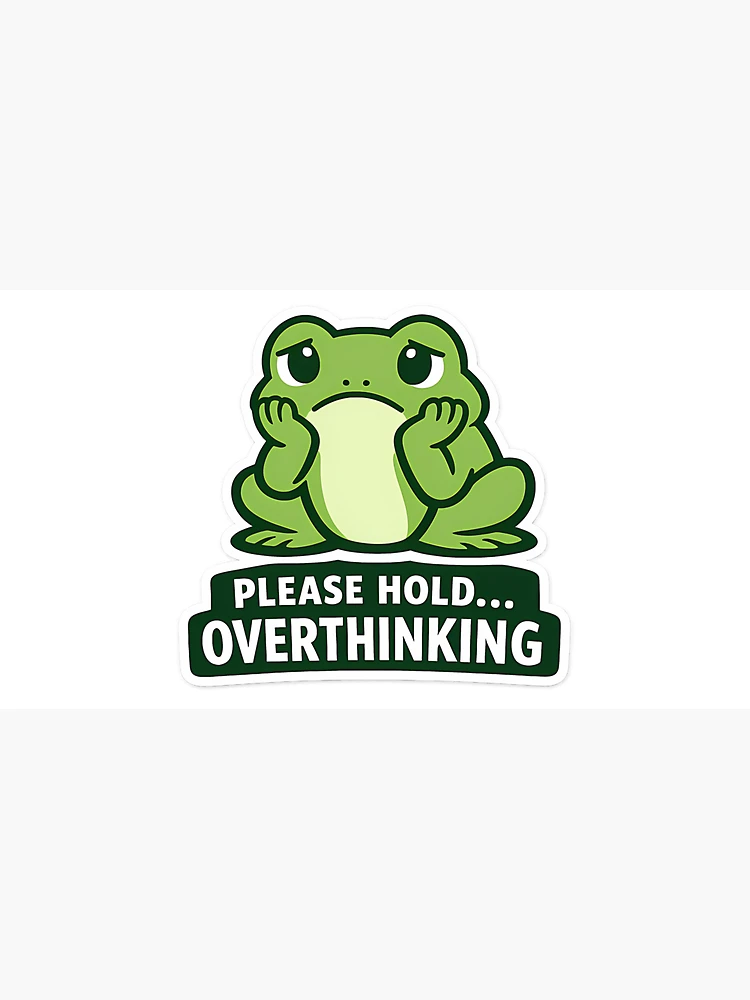 Thumbnail 3 of 3, Cap, Overthinking Frog designed and sold by Orca Chuckle Studios.