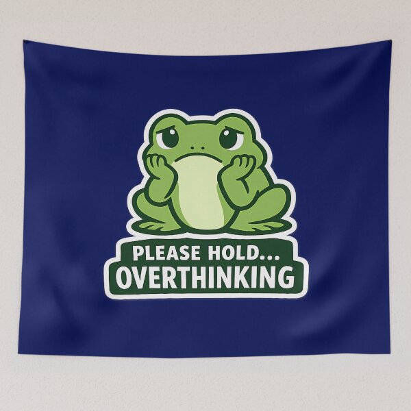 Item preview, Overthinking Frog designed and sold by Orca Chuckle Studios.