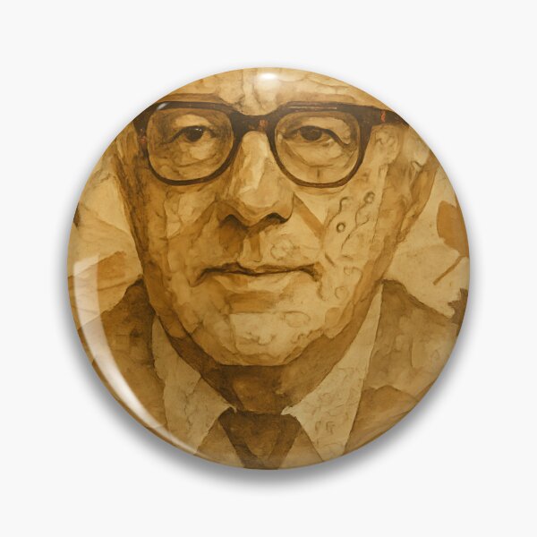 Item preview, Ray Bradbury Abstract Collage Portrait – Retro Futurism, Martian Sands, Rockets and Autumn Leaves designed and sold by Cosmopolis.