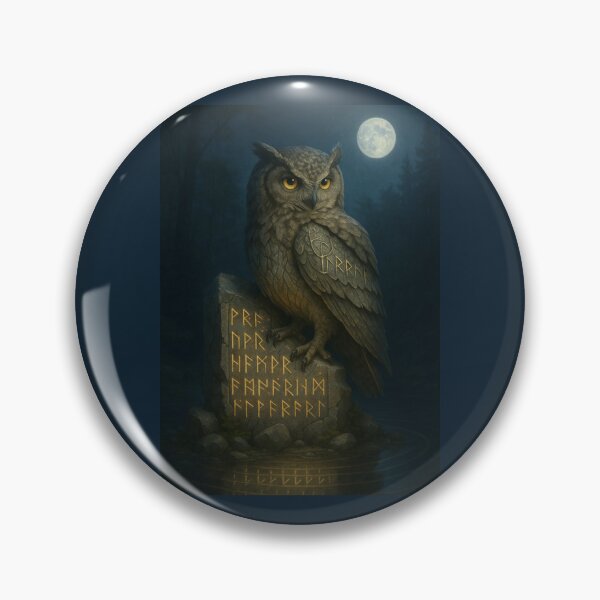 Item preview, The Rune-Teller Owl – Keeper of Secrets designed and sold by GeoWild Designs.