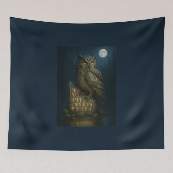 Item preview, The Rune-Teller Owl – Keeper of Secrets designed and sold by GeoWild Designs.