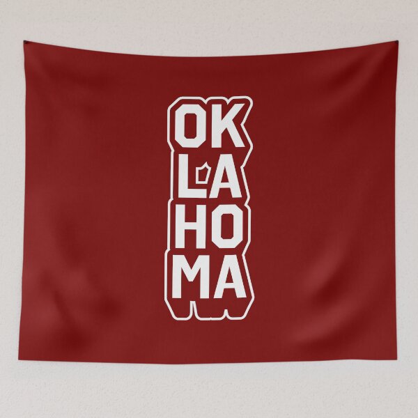 Item preview, Oklahoma Retro Varsity - Hometown Pride & Streetwear Block Typography designed and sold by MZS Studio.