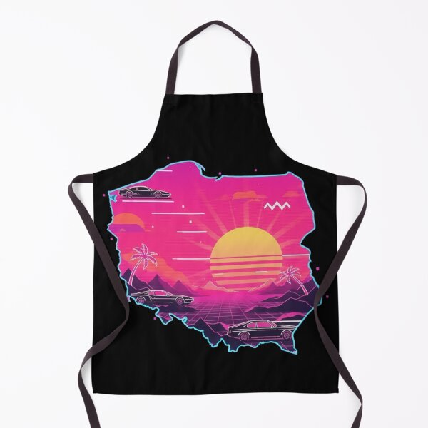 Item preview, Retro Neon Poland Map Design – Polish Vaporwave Sunset Aesthetic Futuristic Landscape designed and sold by Tw1nsAIArt.
