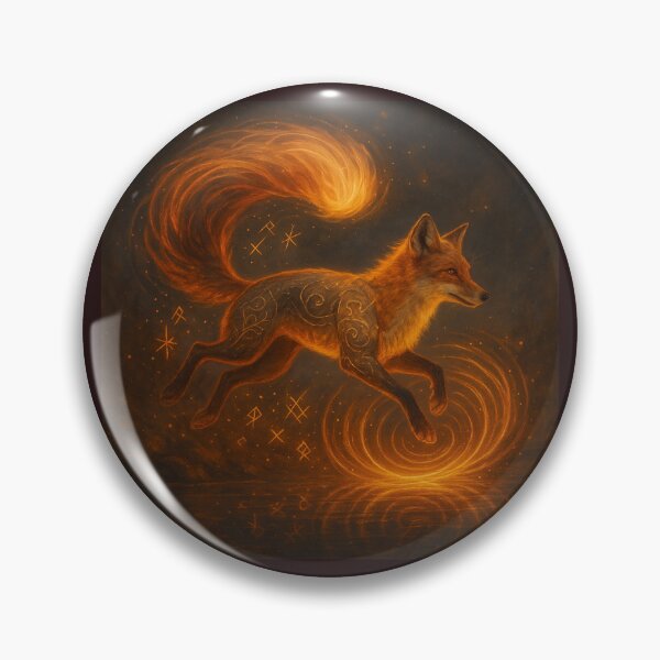 Item preview, The Firewhirl Fox – Dancer of Sparks designed and sold by GeoWild Designs.