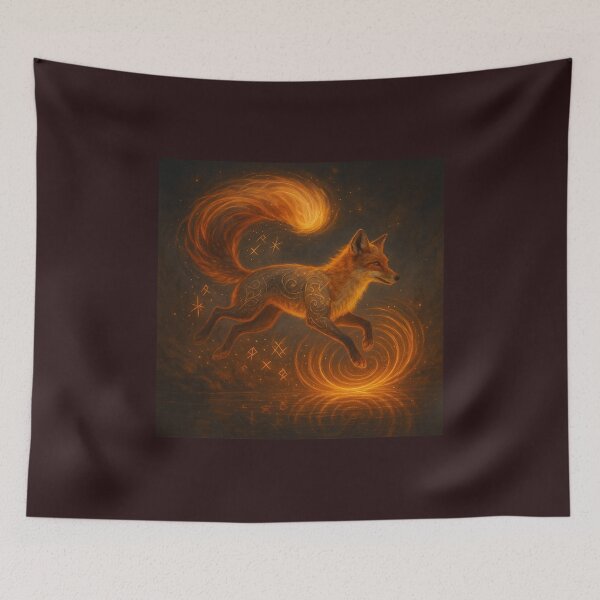 Item preview, The Firewhirl Fox – Dancer of Sparks designed and sold by GeoWild Designs.