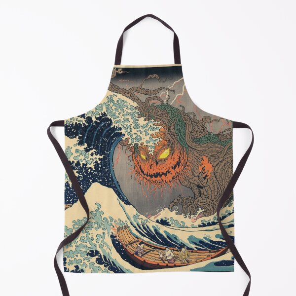 Item preview, Edo Period Halloween Kaiju - Giant Jack-O-Lantern Monster Ukiyo-e Woodblock Art Print designed and sold by Vandy Fullam.