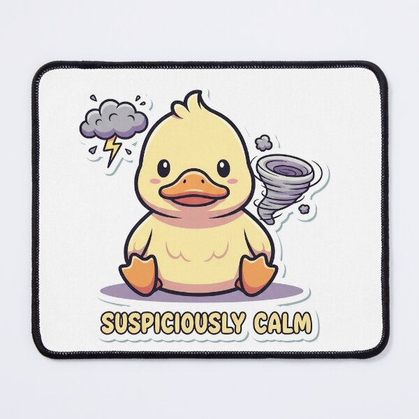 Item preview, Suspiciously Calm - Cute Duck designed and sold by artaipix.