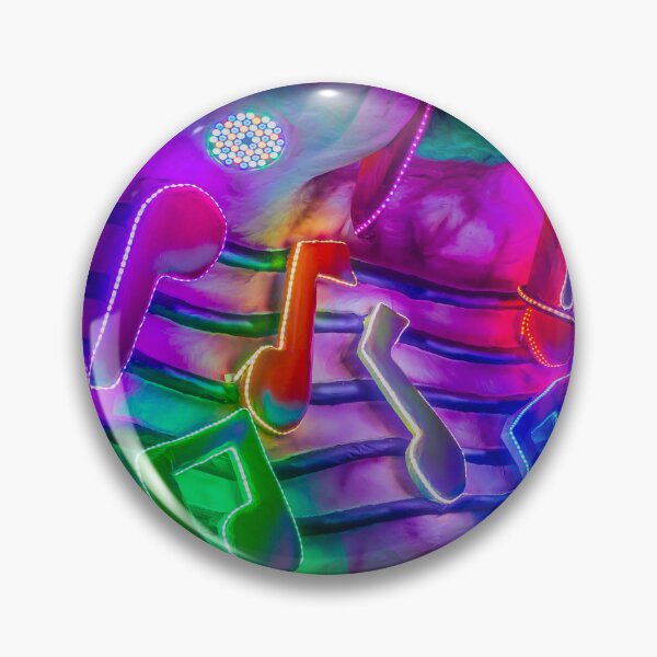 Item preview, Neon Musical Notes and Colorful Lights on Vibrant Carnival Float at Night Parade Celebration designed and sold by Nmallia.
