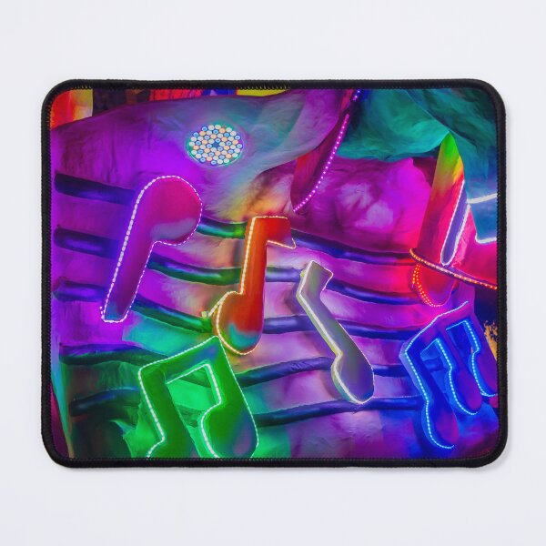 Item preview, Neon Musical Notes and Colorful Lights on Vibrant Carnival Float at Night Parade Celebration designed and sold by Nmallia.
