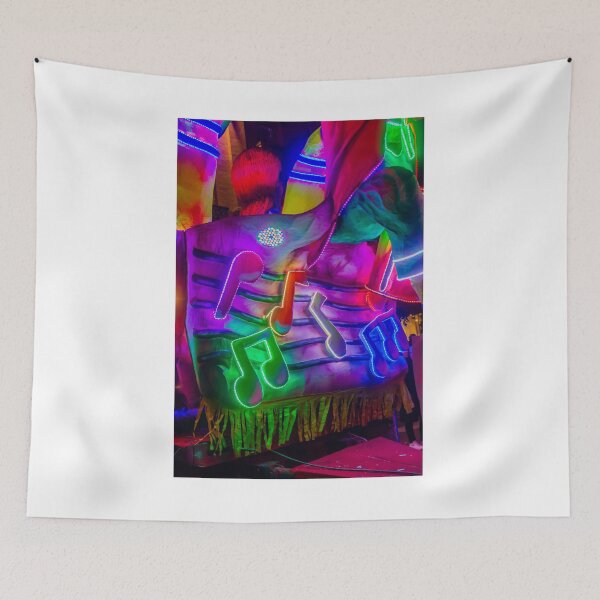 Item preview, Neon Musical Notes and Colorful Lights on Vibrant Carnival Float at Night Parade Celebration designed and sold by Nmallia.