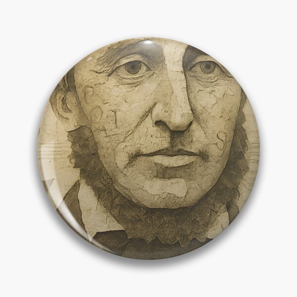 Item preview, Henry David Thoreau Abstract Portrait Collage – Walden Textures, Rustic Nature Layers designed and sold by Cosmopolis.