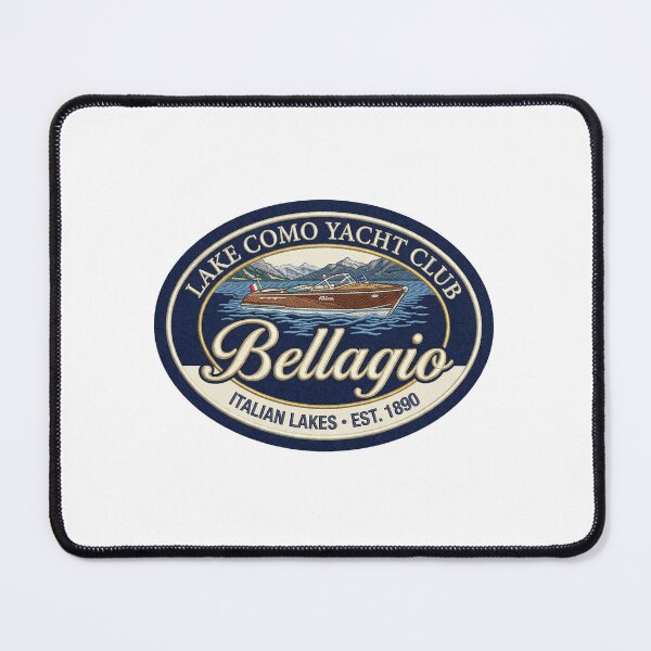 Item preview, Lake Como Bellagio Yacht Club – Italian Lakes Vintage Crest designed and sold by Maisonsucces.