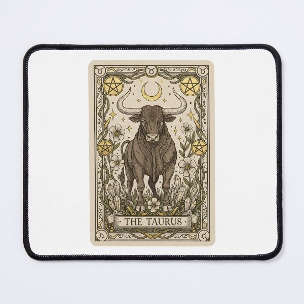 Item preview, The Taurus Witchy Linocut Tarot Card designed and sold by Kvarny.