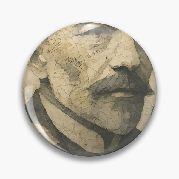 Item preview, Joseph Conrad Abstract Collage Portrait – Nautical Maps, Brass Texture, Jungle Motifs designed and sold by Cosmopolis.